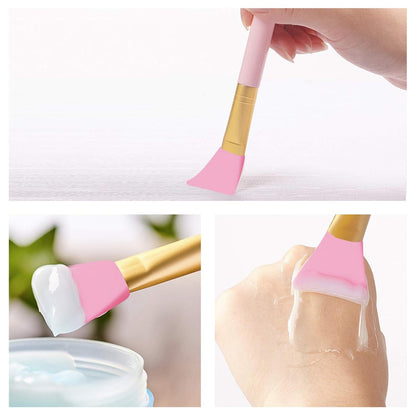 4pcs Silicone Face Mask Applicators, Hairless Facial Brushes for Mud