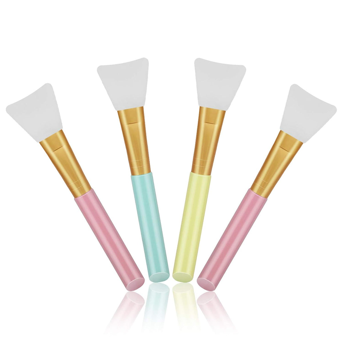 4pcs Silicone Face Mask Applicators, Hairless Facial Brushes for Mud