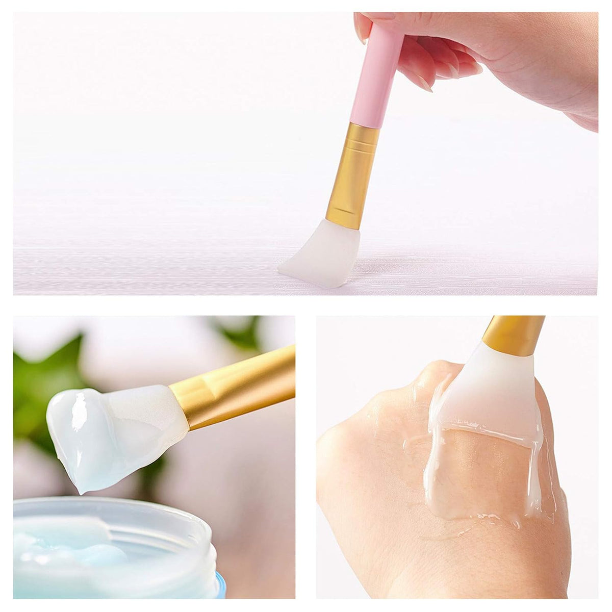 4pcs Silicone Face Mask Applicators, Hairless Facial Brushes for Mud