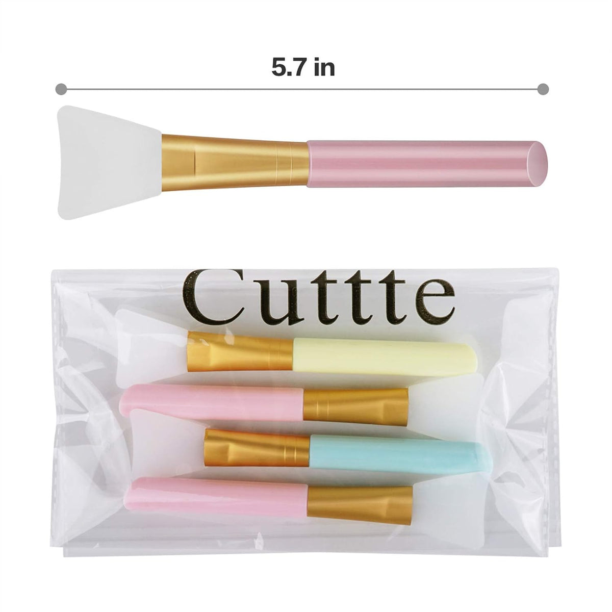 4pcs Silicone Face Mask Applicators, Hairless Facial Brushes for Mud