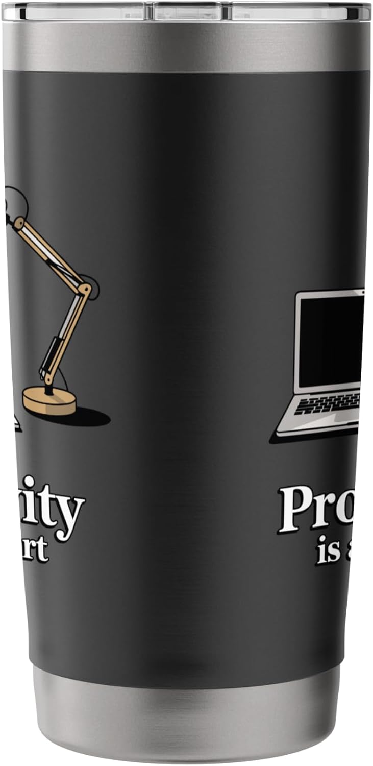Productivity Is A Form Of Art Motivational Desk Stainless Steel Insulated Tumbler