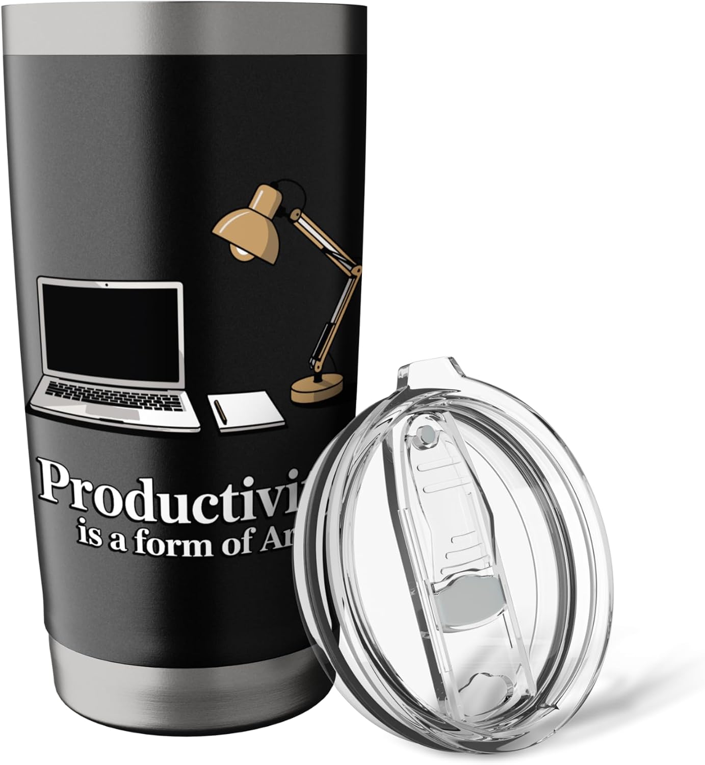 Productivity Is A Form Of Art Motivational Desk Stainless Steel Insulated Tumbler