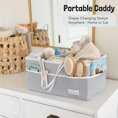 Diaper Caddy + Portable Changing Pad Bundle
