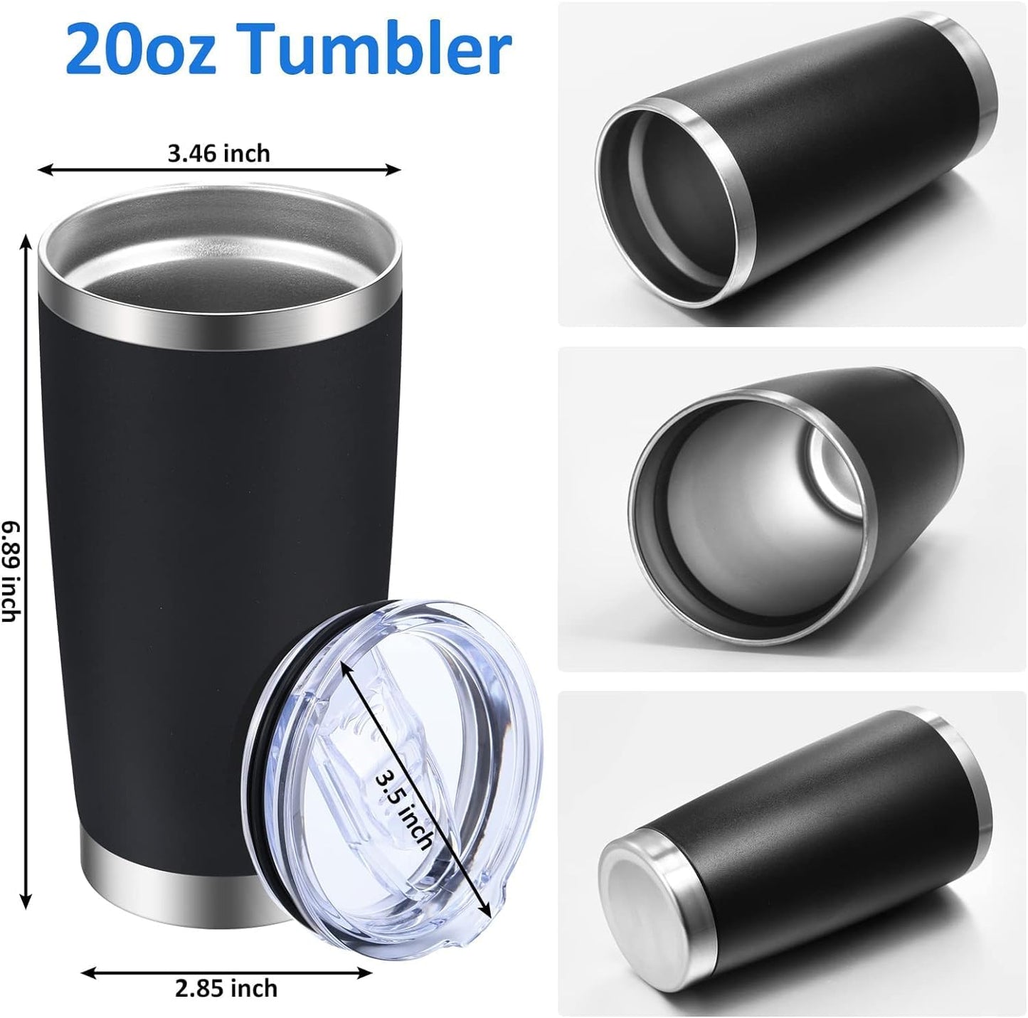 To My Bestie Tumbler 20oz - Gifts for Best Friend Women, My Soul Sister,Side Kick Cup - Stainless Steel Insulated Travel Mug with Lid - Christmas Birthday Friendship Present for BFF,Female Friend,Sis