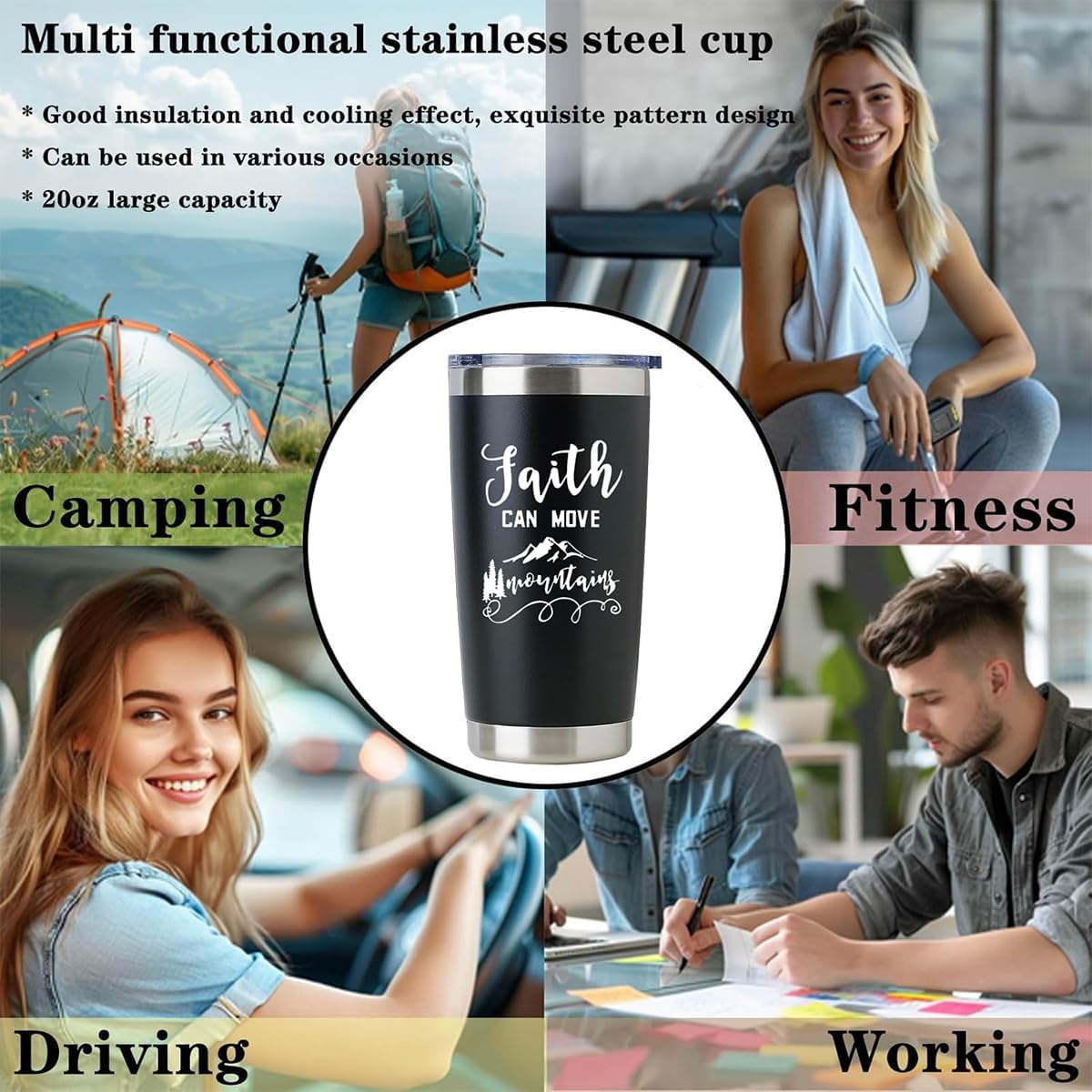 To My Bestie Tumbler 20oz - Gifts for Best Friend Women, My Soul Sister,Side Kick Cup - Stainless Steel Insulated Travel Mug with Lid - Christmas Birthday Friendship Present for BFF,Female Friend,Sis