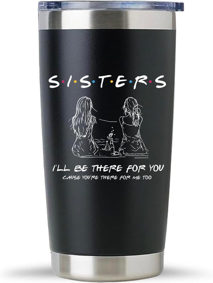 To My Bestie Tumbler 20oz - Gifts for Best Friend Women, My Soul Sister,Side Kick Cup - Stainless Steel Insulated Travel Mug with Lid - Christmas Birthday Friendship Present for BFF,Female Friend,Sis