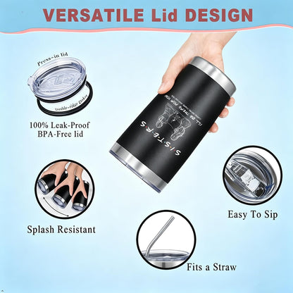 To My Bestie Tumbler 20oz - Gifts for Best Friend Women, My Soul Sister,Side Kick Cup - Stainless Steel Insulated Travel Mug with Lid - Christmas Birthday Friendship Present for BFF,Female Friend,Sis