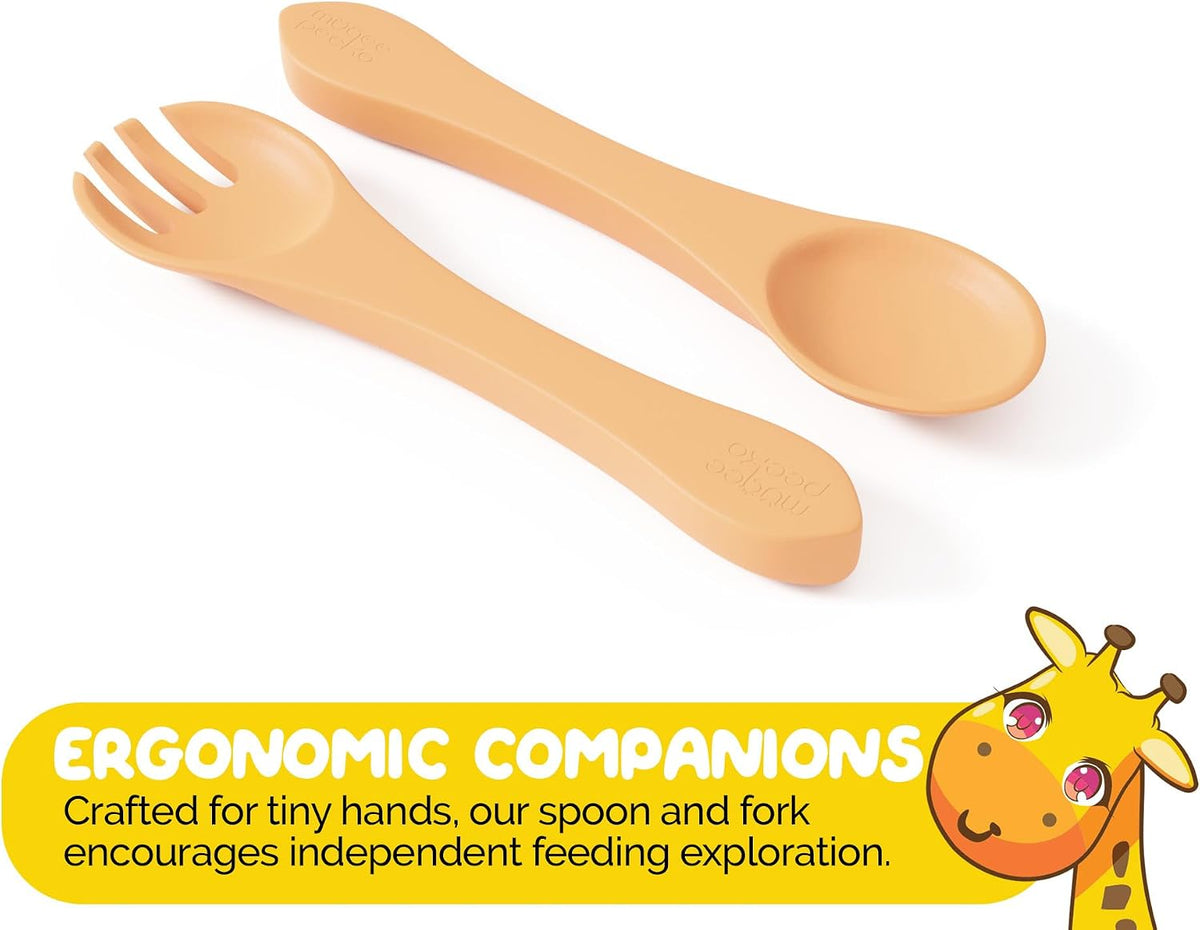 Silicone Feeding Set in Yellow including all Baby Dinnerware set - Food Grade Silicone (6 Piece Set)