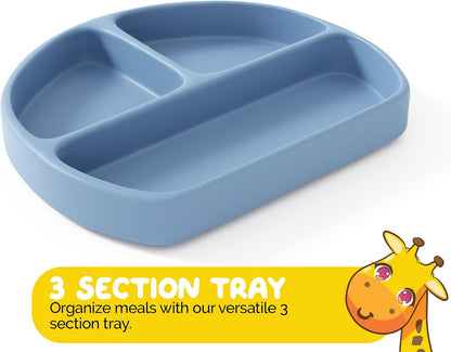 Silicone Feeding Set in Yellow including all Baby Dinnerware set - Food Grade Silicone (6 Piece Set)