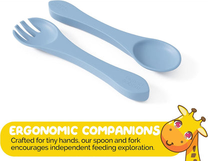 Silicone Feeding Set in Yellow including all Baby Dinnerware set - Food Grade Silicone (6 Piece Set)