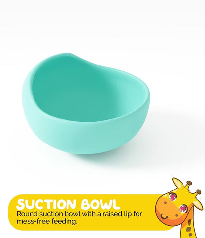 Silicone Feeding Set in Yellow including all Baby Dinnerware set - Food Grade Silicone (6 Piece Set)