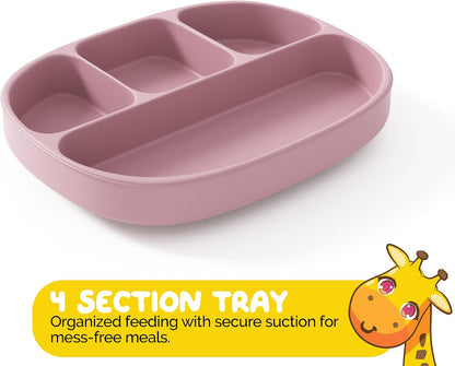 Silicone Feeding Set in Yellow including all Baby Dinnerware set - Food Grade Silicone (6 Piece Set)