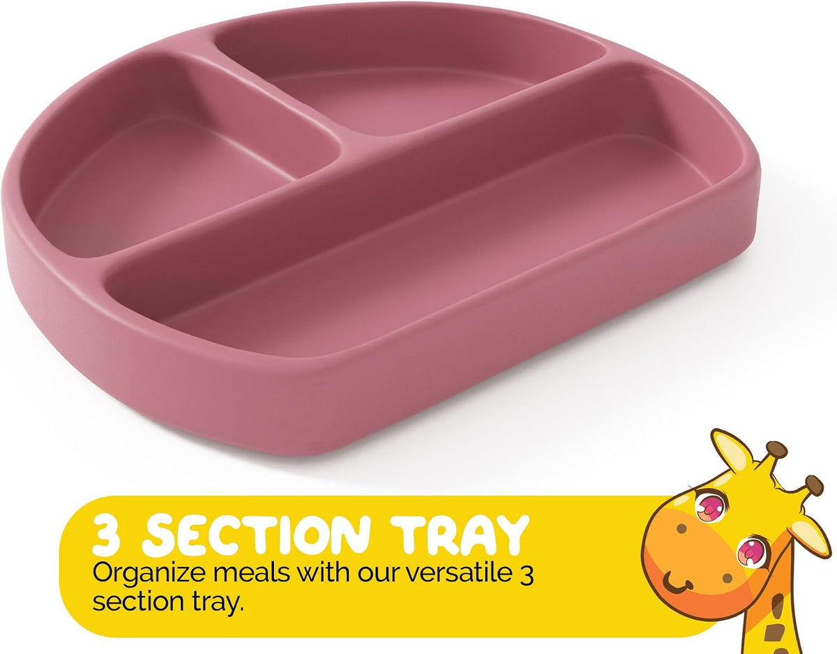 Silicone Feeding Set in Yellow including all Baby Dinnerware set - Food Grade Silicone (6 Piece Set)