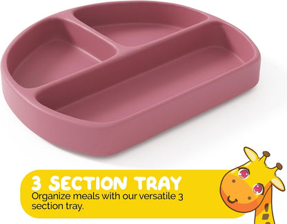 Silicone Feeding Set in Yellow including all Baby Dinnerware set - Food Grade Silicone (6 Piece Set)