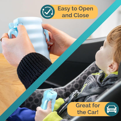 Sip Wiz - Baby Pouch Holder No Squeeze Pouch Food Pouches & Juice Box Holder - Anti-Squeeze Yogurt Pouch Reusable Toddler Essentials