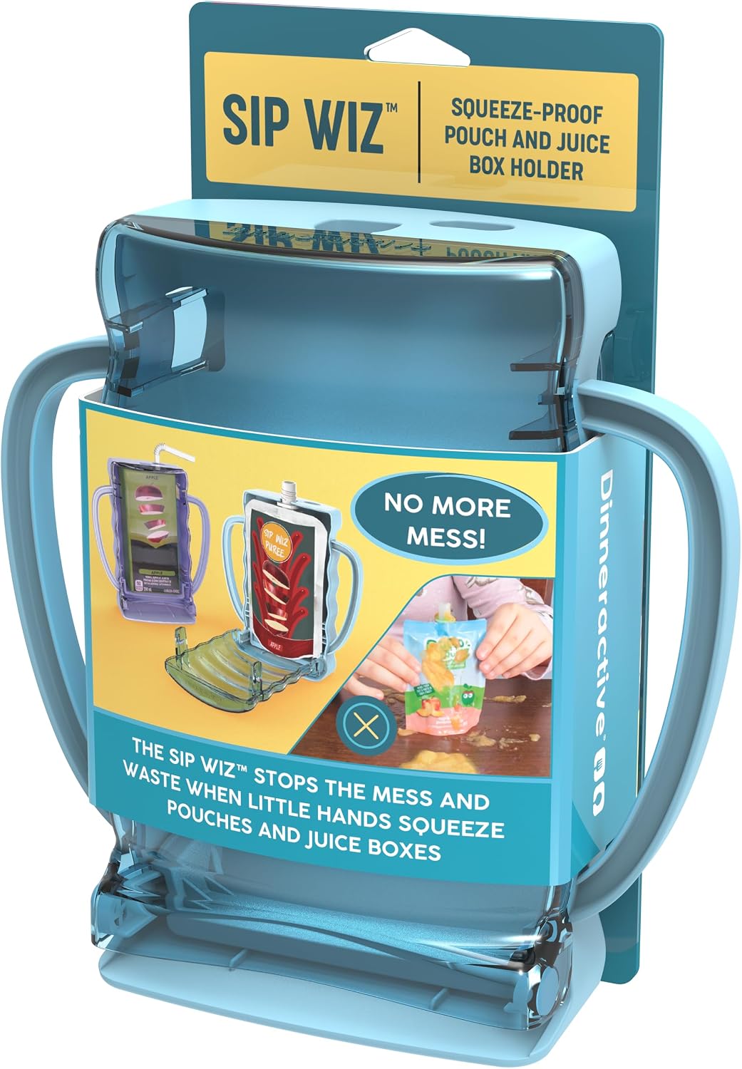 Sip Wiz - Baby Pouch Holder No Squeeze Pouch Food Pouches & Juice Box Holder - Anti-Squeeze Yogurt Pouch Reusable Toddler Essentials
