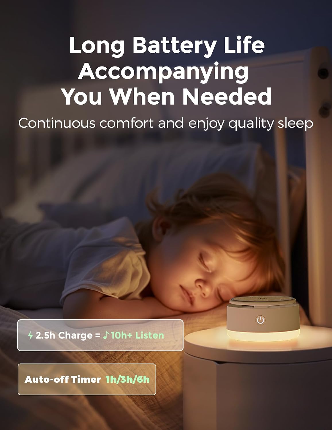 Sound Machine for Baby-20 Soothing Sounds & Touch Warm Light Portable White Noise for Kids & Adults for Sleeping Timer and Memory | Ideal Travel Companion & Nursery Must-Have