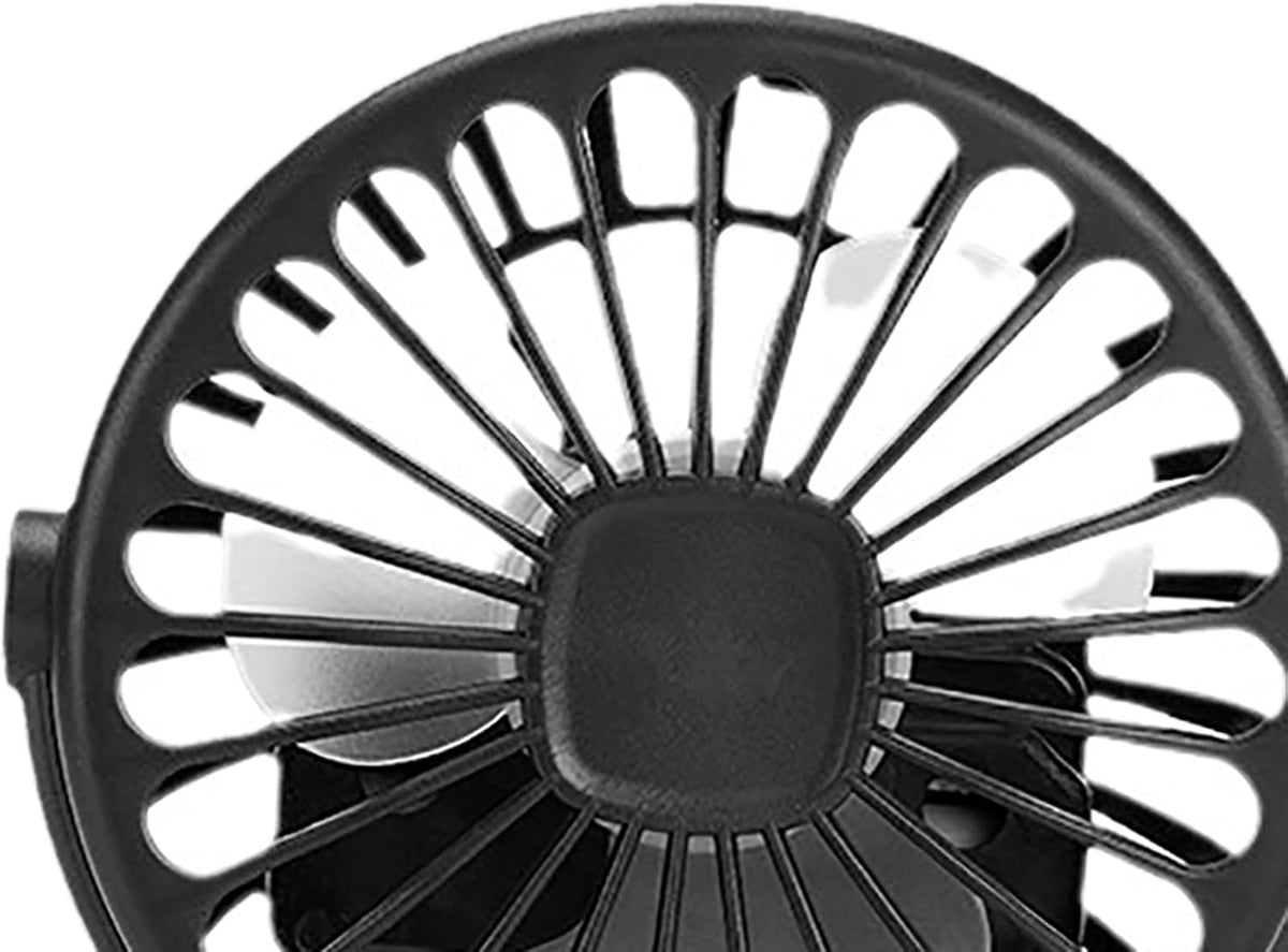 Stroller Fan, Flexible Tripod USB Rechargeable for Baby Car Seat (Black)