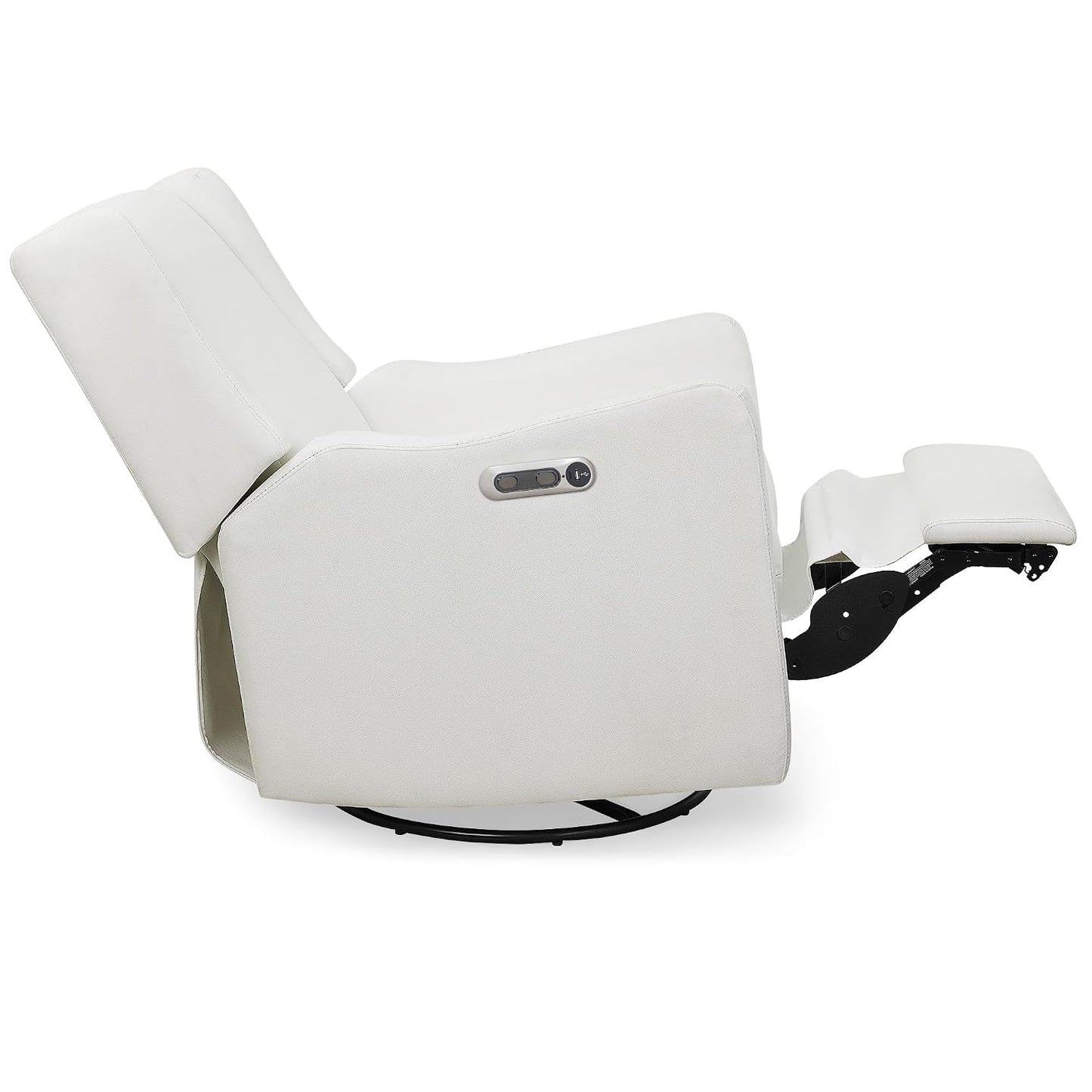 Mercer Electronic Power Recliner and Swivel Glider with USB Port in LiveSmart Performance Fabric - Water Repellent & Stain Resistant, Pearl