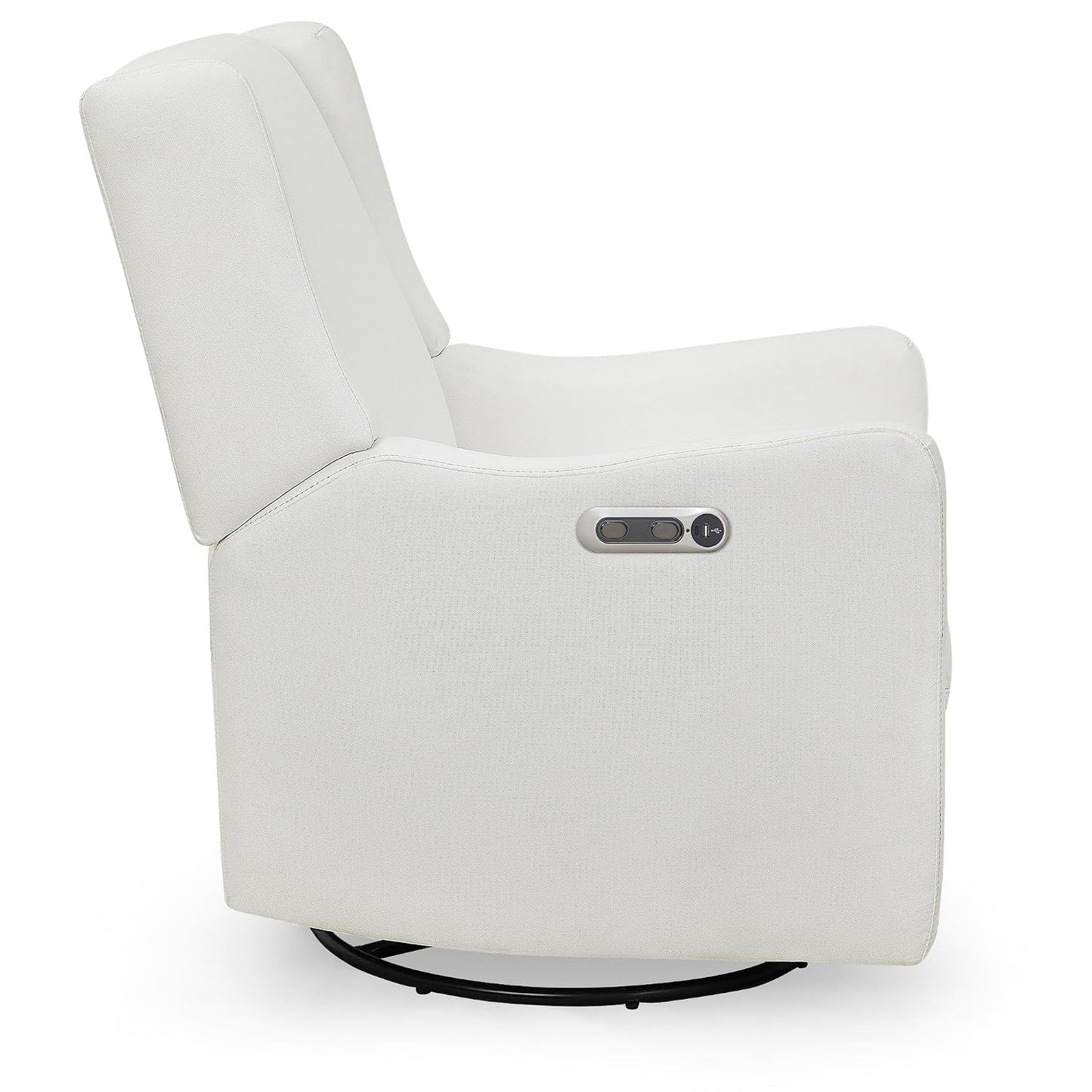 Mercer Electronic Power Recliner and Swivel Glider with USB Port in LiveSmart Performance Fabric - Water Repellent & Stain Resistant, Pearl