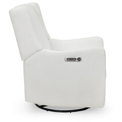 Mercer Electronic Power Recliner and Swivel Glider with USB Port in LiveSmart Performance Fabric - Water Repellent & Stain Resistant, Pearl