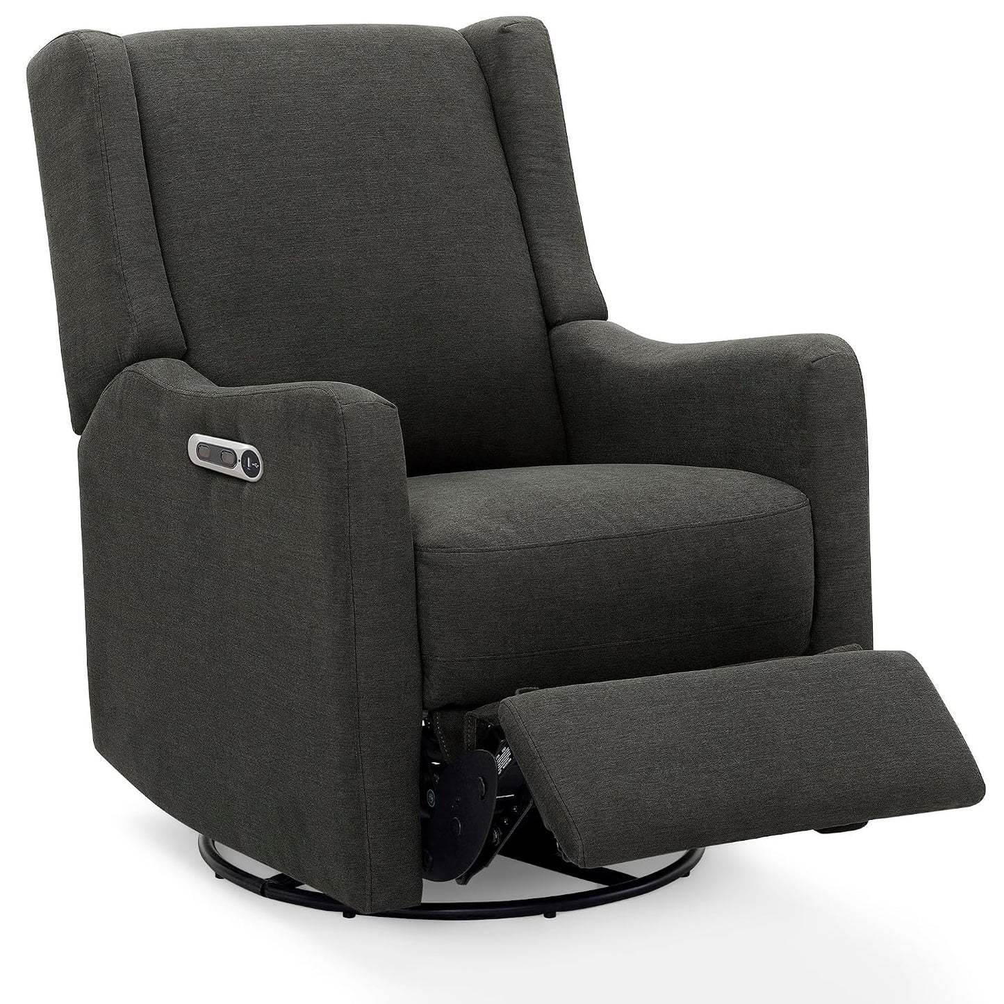 Mercer Electronic Power Recliner and Swivel Glider with USB Port in LiveSmart Performance Fabric - Water Repellent & Stain Resistant, Pearl