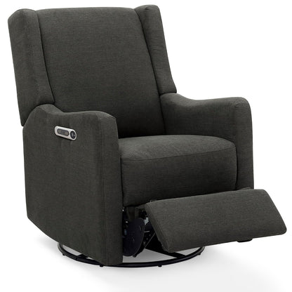 Mercer Electronic Power Recliner and Swivel Glider with USB Port in LiveSmart Performance Fabric - Water Repellent & Stain Resistant, Pearl