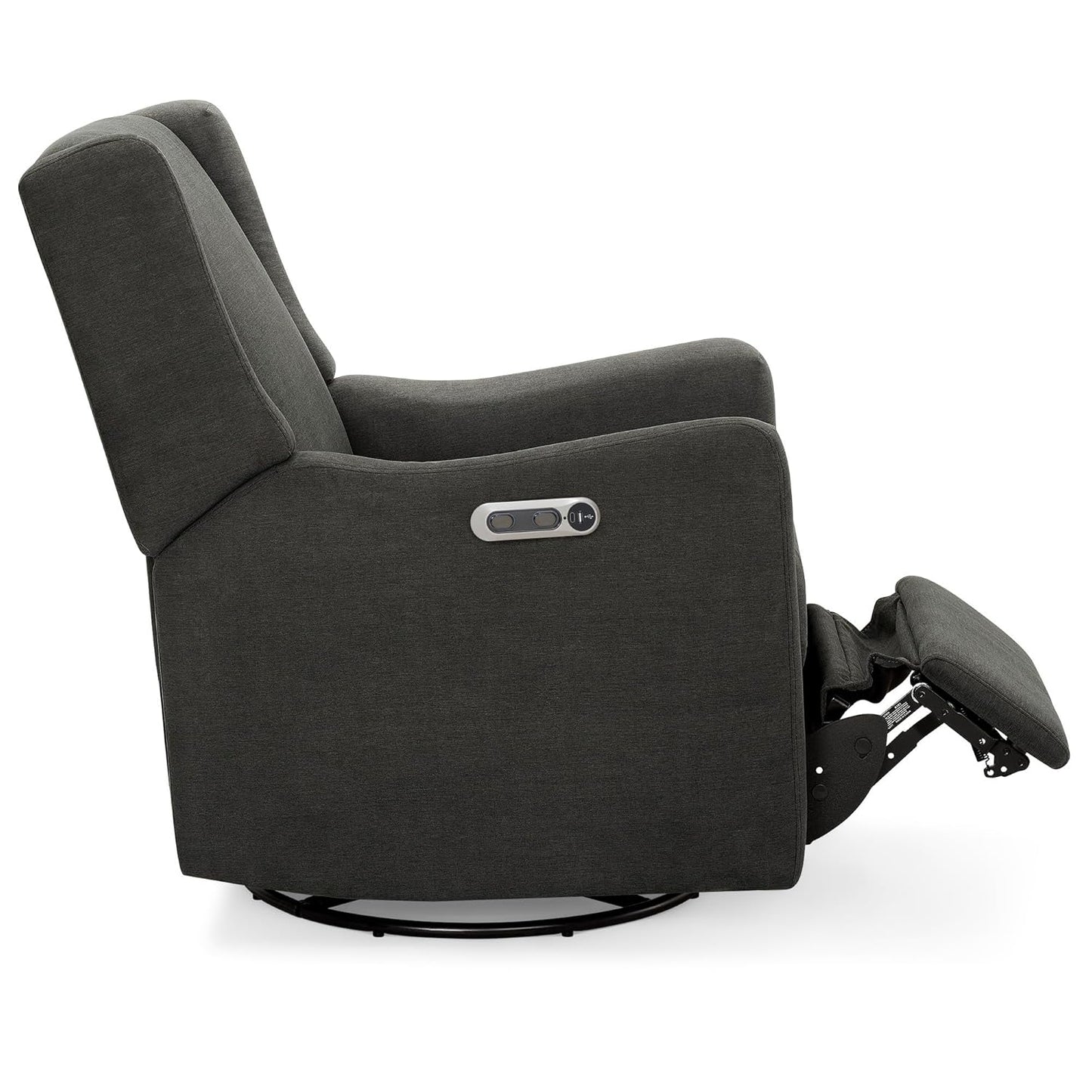 Mercer Electronic Power Recliner and Swivel Glider with USB Port in LiveSmart Performance Fabric - Water Repellent & Stain Resistant, Pearl