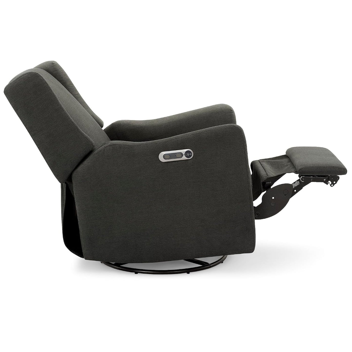 Mercer Electronic Power Recliner and Swivel Glider with USB Port in LiveSmart Performance Fabric - Water Repellent & Stain Resistant, Pearl