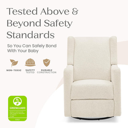 Mercer Electronic Power Recliner and Swivel Glider with USB Port in LiveSmart Performance Fabric - Water Repellent & Stain Resistant, Pearl