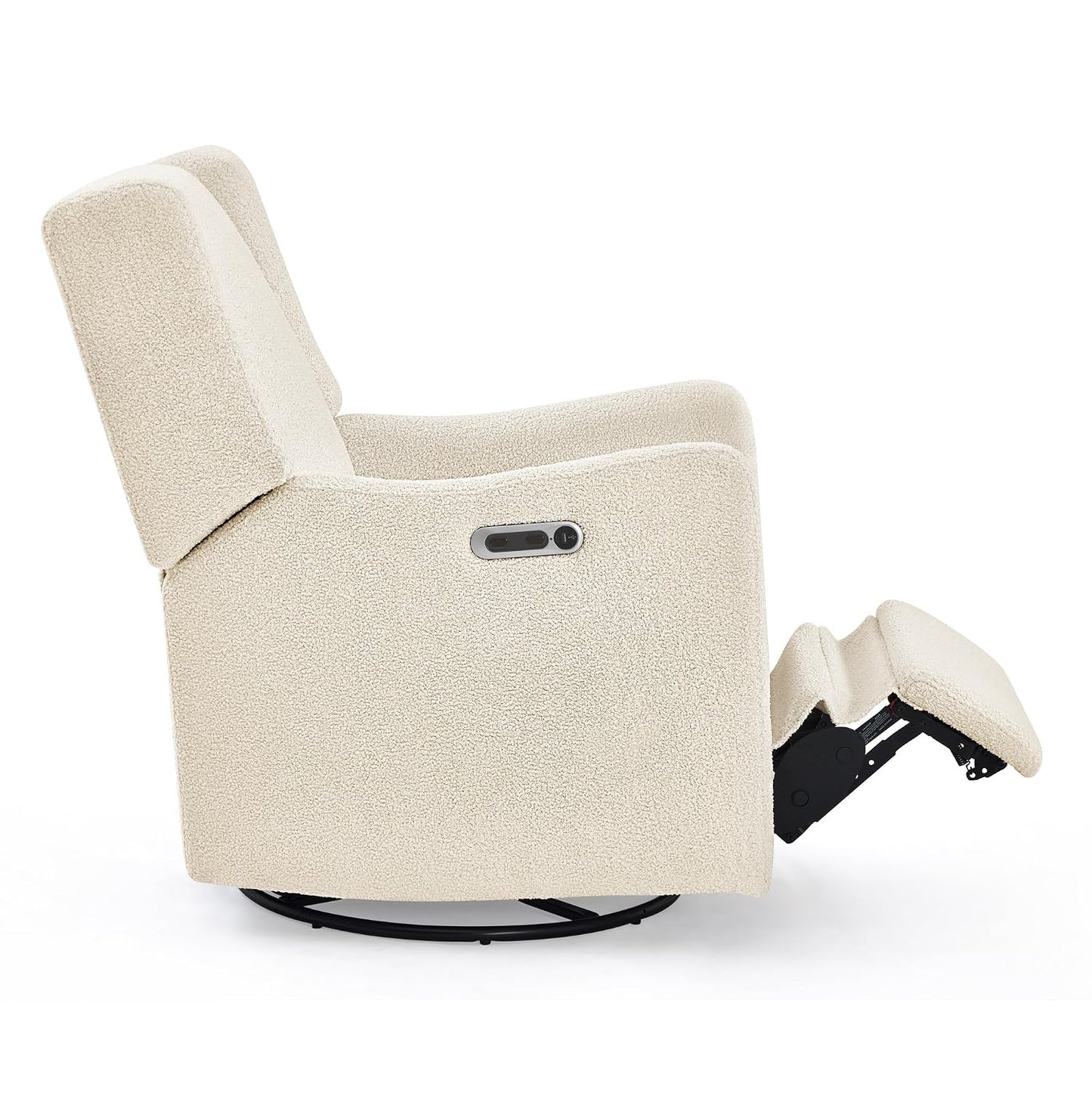 Mercer Electronic Power Recliner and Swivel Glider with USB Port in LiveSmart Performance Fabric - Water Repellent & Stain Resistant, Pearl