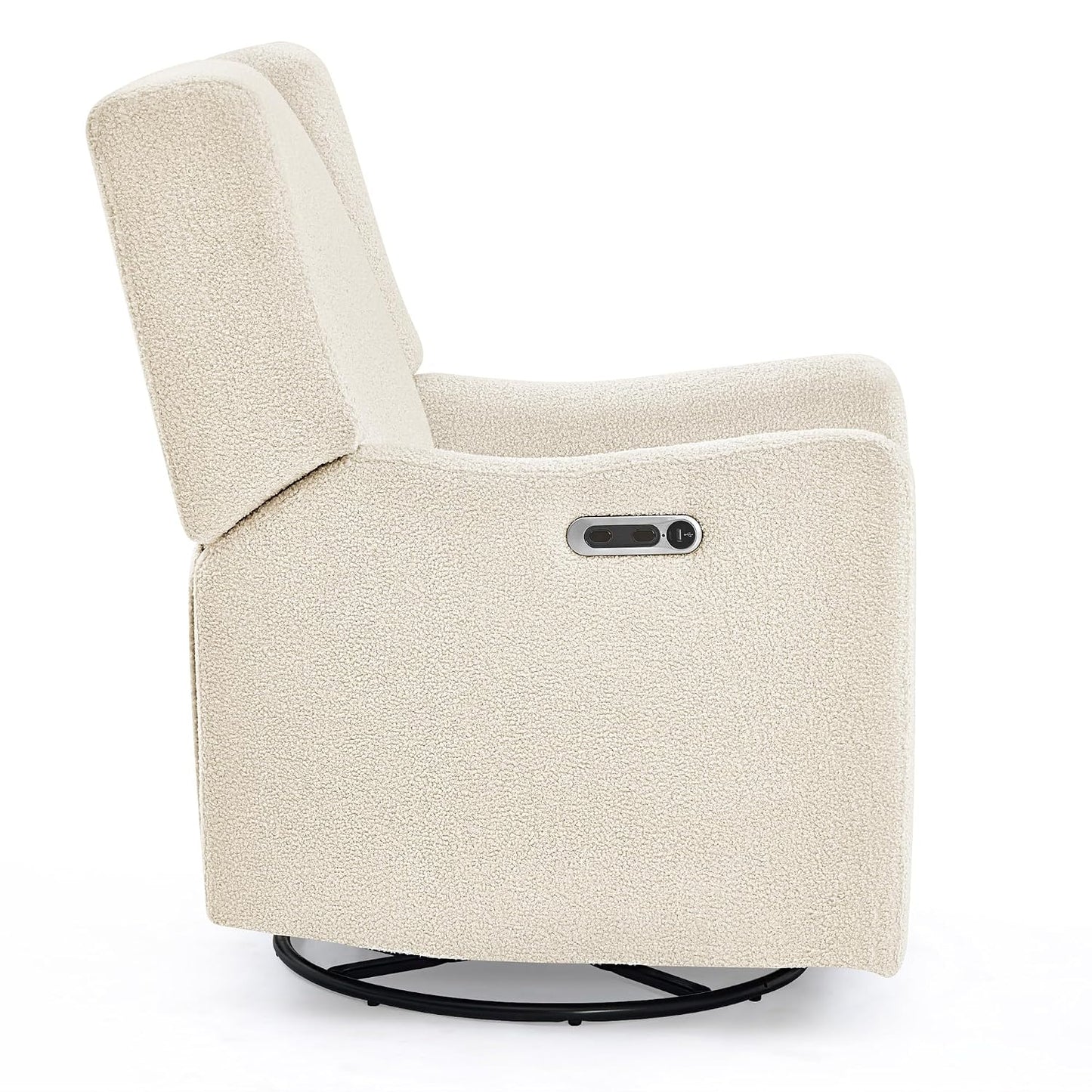 Mercer Electronic Power Recliner and Swivel Glider with USB Port in LiveSmart Performance Fabric - Water Repellent & Stain Resistant, Pearl