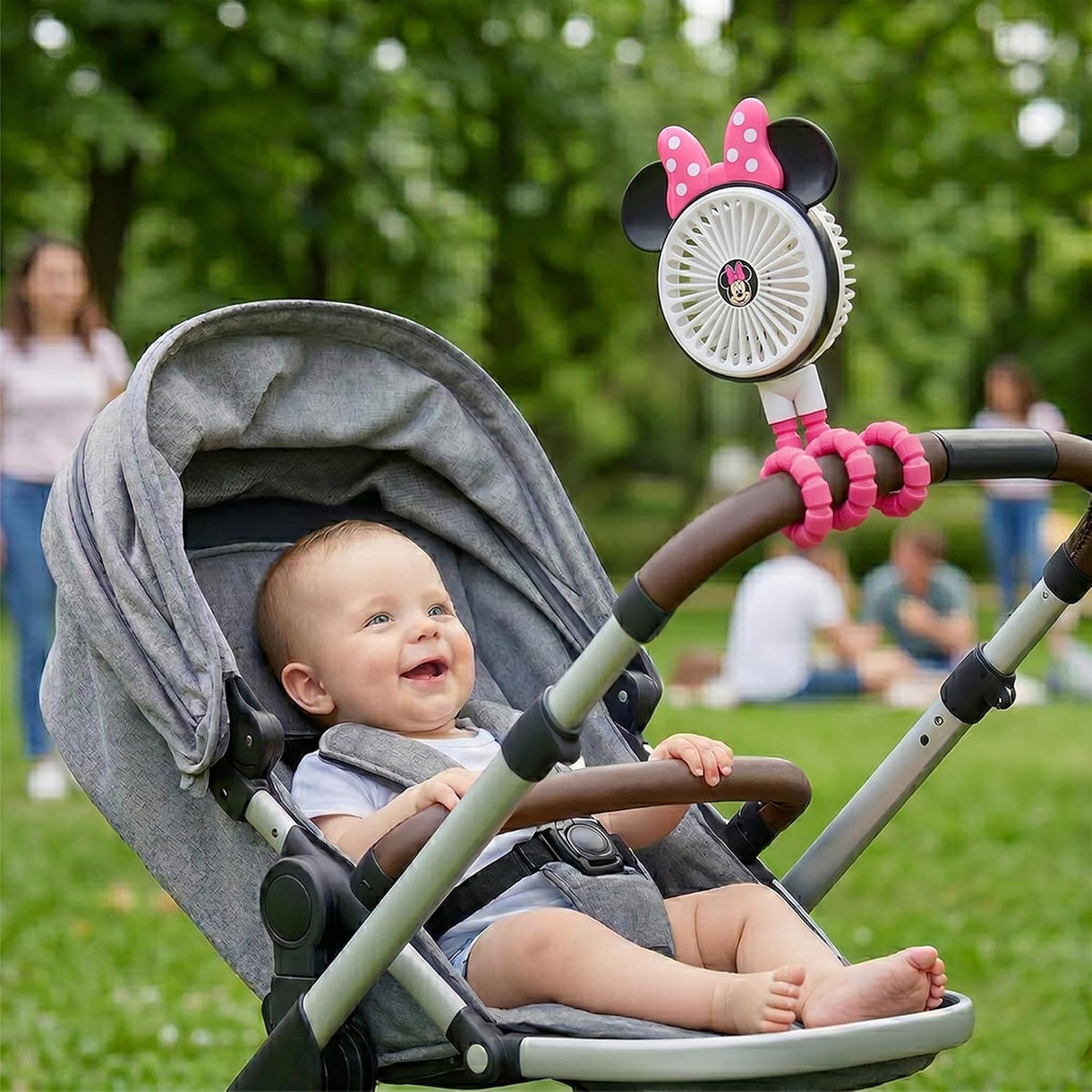 Minnie Mouse Winnie the Pooh Stitch Cars Baby and Kids Portable Handheld Stroller Cooling Fan