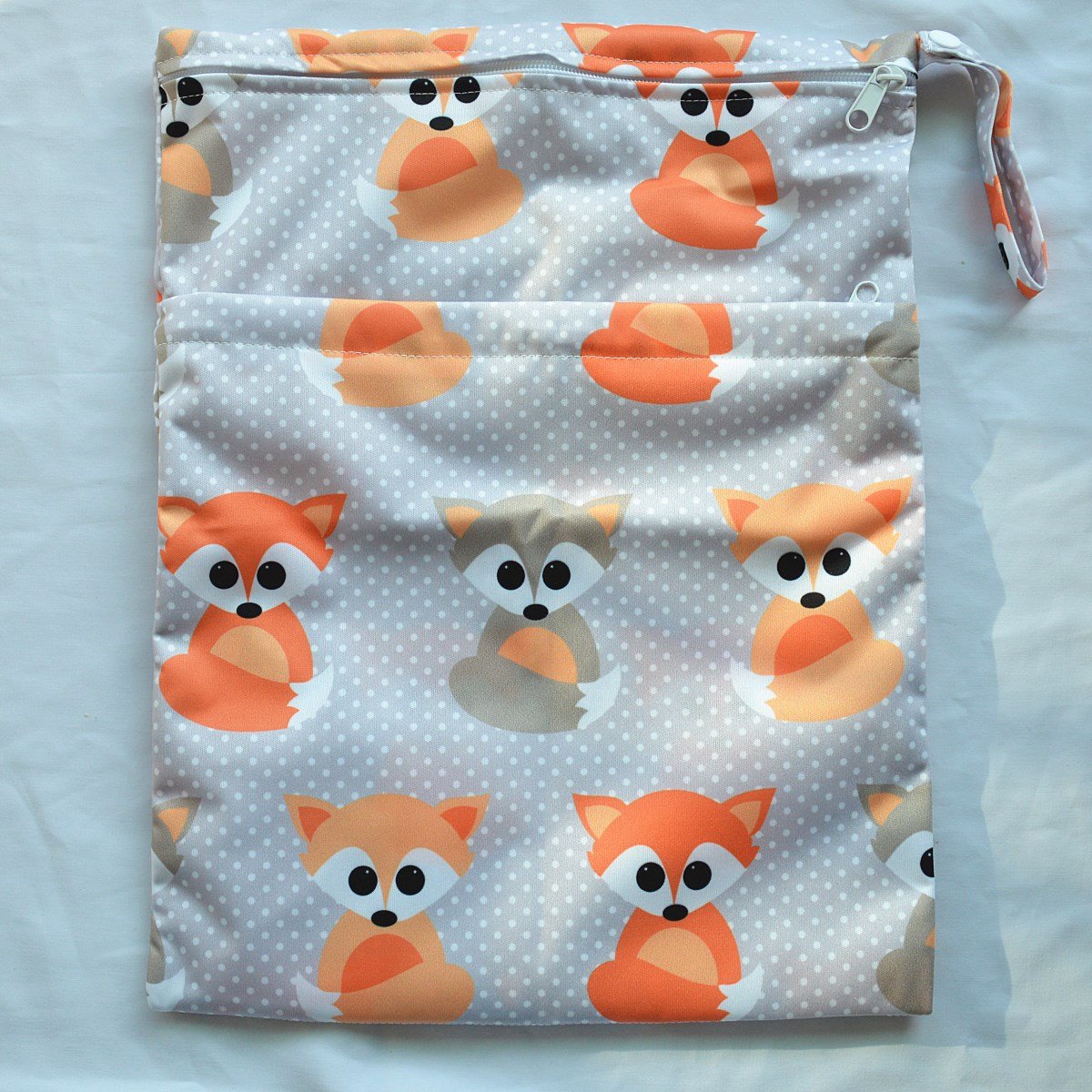 Wet Dry Bag Baby Cloth Diaper Nappy Insert Reusable Washable (Pink Flowers)