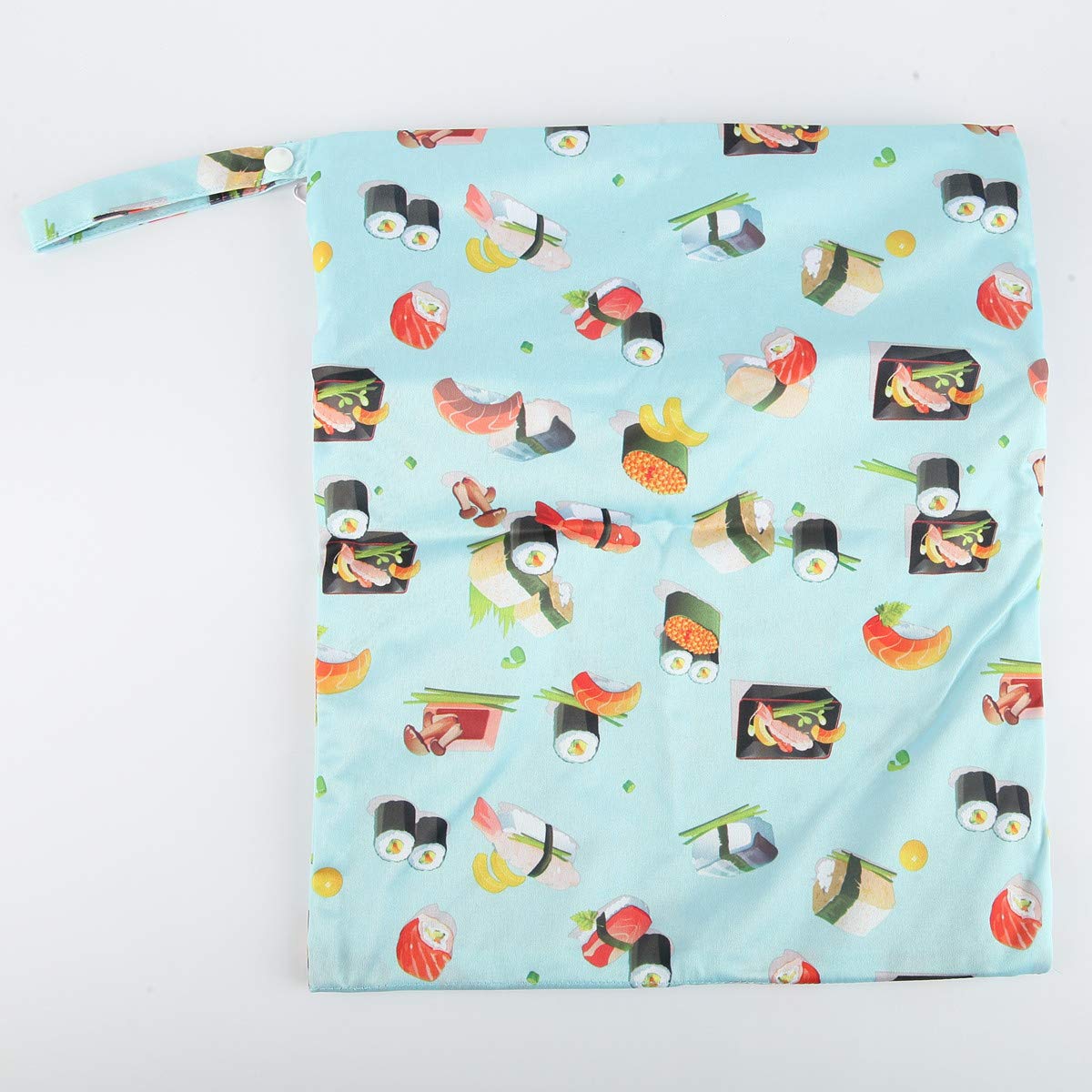 Wet Dry Bag Baby Cloth Diaper Nappy Insert Reusable Washable (Pink Flowers)