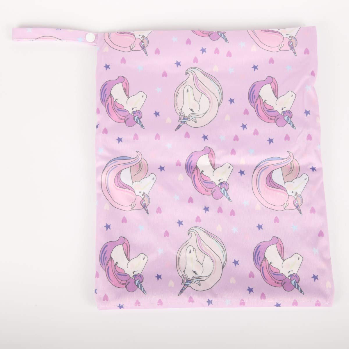Wet Dry Bag Baby Cloth Diaper Nappy Insert Reusable Washable (Pink Flowers)