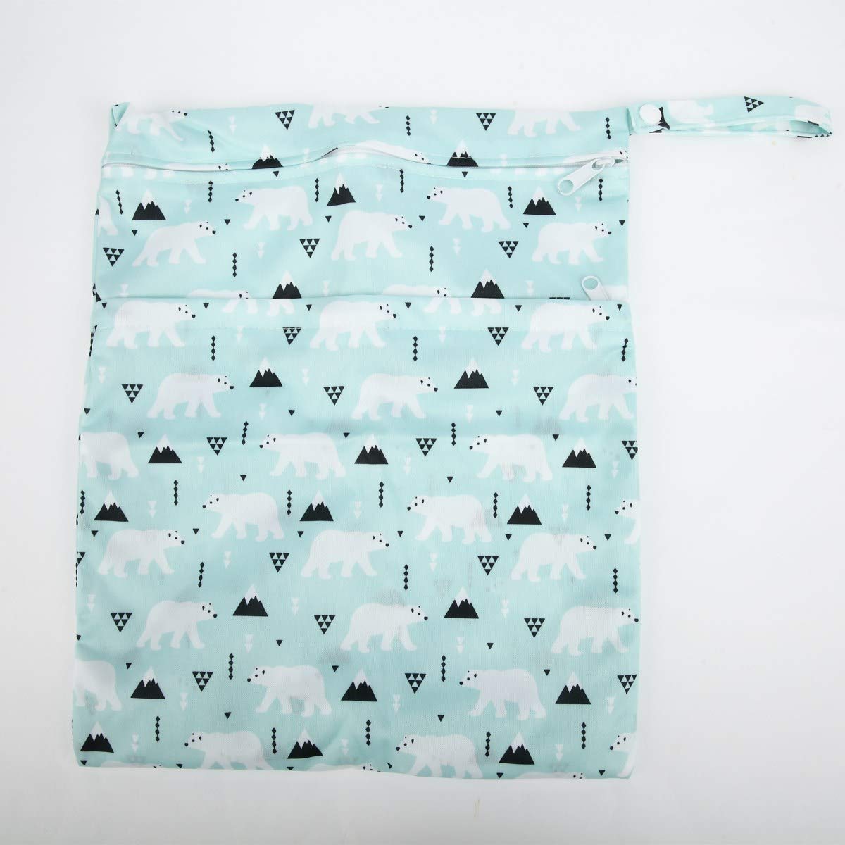 Wet Dry Bag Baby Cloth Diaper Nappy Insert Reusable Washable (Pink Flowers)