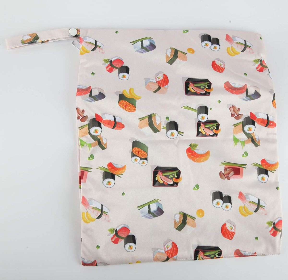 Wet Dry Bag Baby Cloth Diaper Nappy Insert Reusable Washable (Pink Flowers)