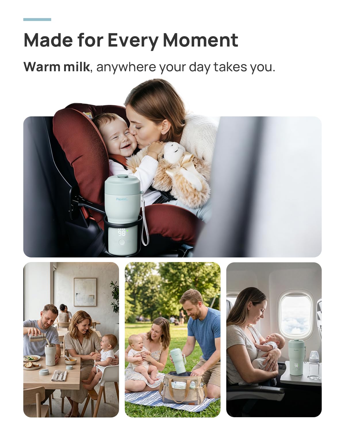 2X Faster Portable Baby Bottle Warmer Pro for Travel