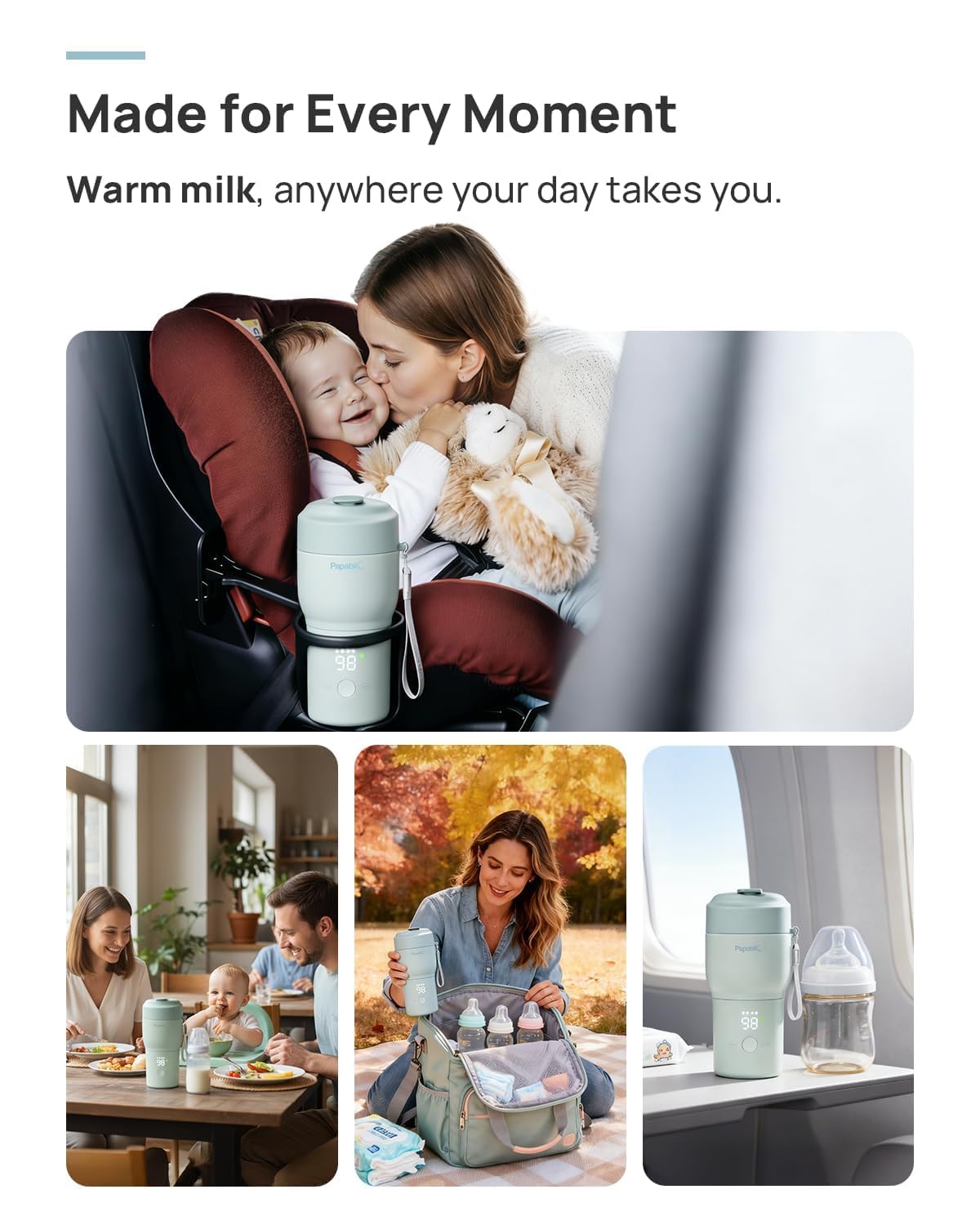 2X Faster Portable Baby Bottle Warmer Pro for Travel