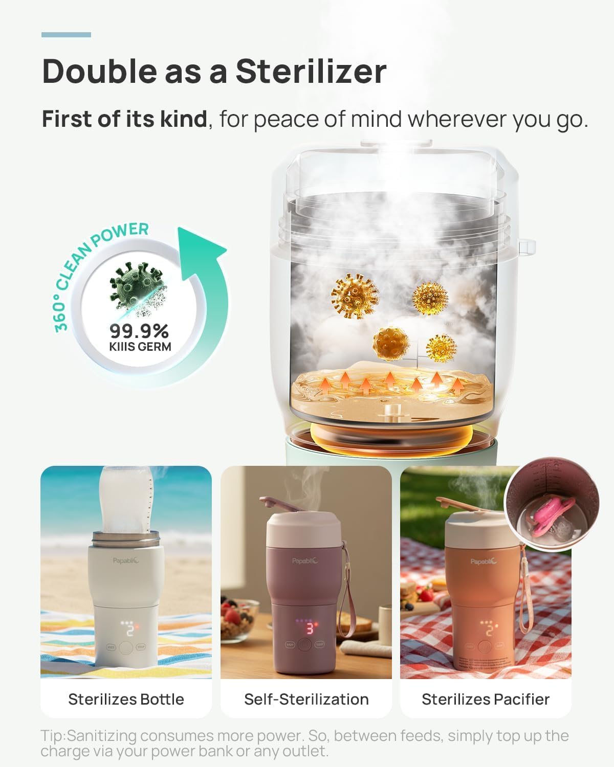 2X Faster Portable Baby Bottle Warmer Pro for Travel