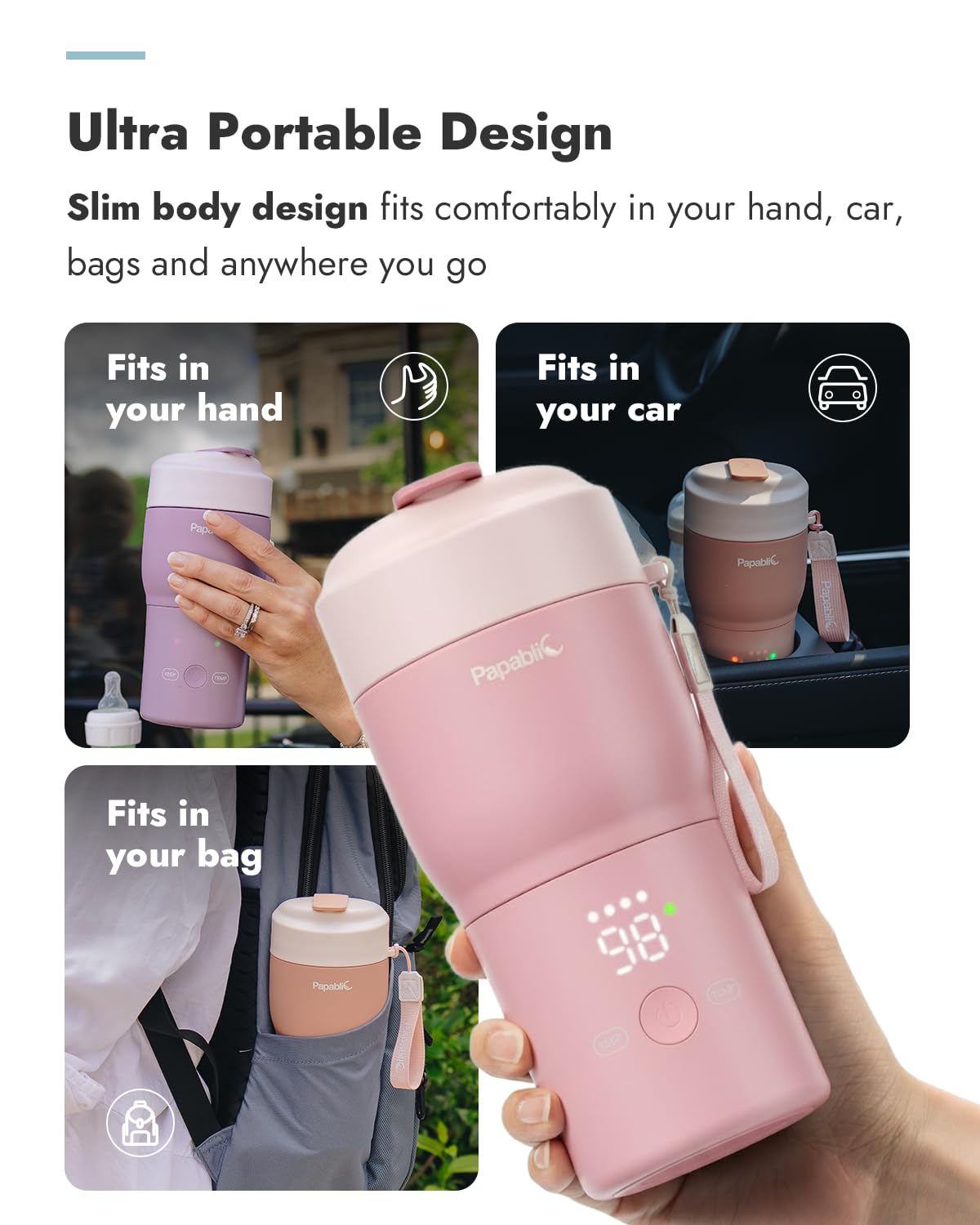 2X Faster Portable Baby Bottle Warmer Pro for Travel
