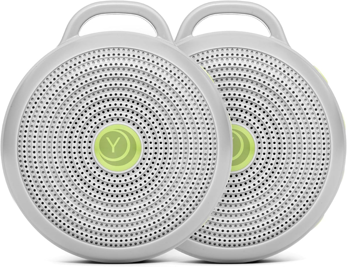 Hushh Portable White Noise Sound Machine for Baby - 2 Pack - 3 Natural Sounds with Volume Control, Compact Size, Noise Canceling for Sleep Aid, Office Privacy, & Meditation, Registry Gift