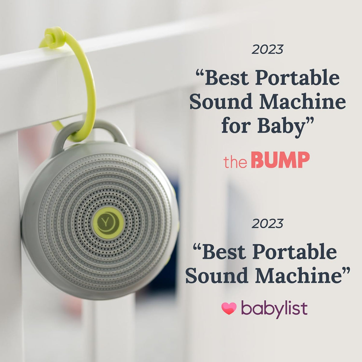 Hushh Portable White Noise Sound Machine for Baby - 2 Pack - 3 Natural Sounds with Volume Control, Compact Size, Noise Canceling for Sleep Aid, Office Privacy, & Meditation, Registry Gift