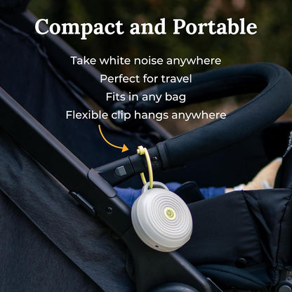 Hushh Portable White Noise Sound Machine for Baby - 2 Pack - 3 Natural Sounds with Volume Control, Compact Size, Noise Canceling for Sleep Aid, Office Privacy, & Meditation, Registry Gift