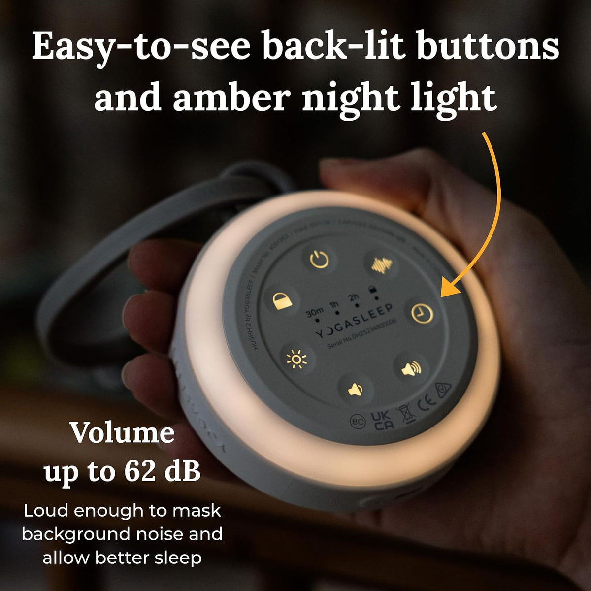 Hushh Portable White Noise Sound Machine for Baby - 2 Pack - 3 Natural Sounds with Volume Control, Compact Size, Noise Canceling for Sleep Aid, Office Privacy, & Meditation, Registry Gift