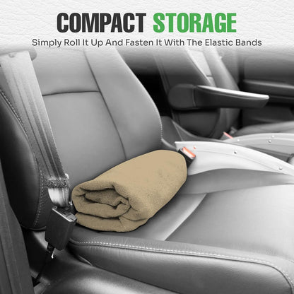 Car Seat Towel Cover for Post Gym Workout, Running, Swimming, and Hiking, 2 Pack Universal Fit Anti-Slip Waterproof Sweating Bucket Seat Protector for Cars, SUVs and Trucks, Black