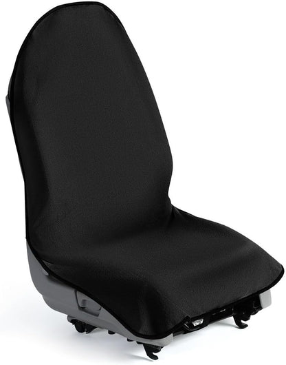 Car Seat Towel Cover for Post Gym Workout, Running, Swimming, and Hiking, 2 Pack Universal Fit Anti-Slip Waterproof Sweating Bucket Seat Protector for Cars, SUVs and Trucks, Black