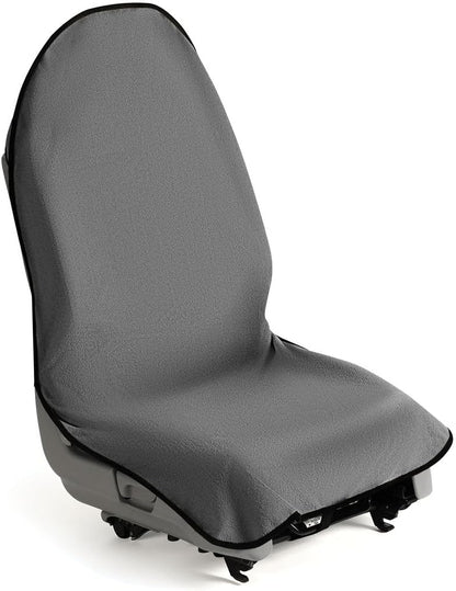 Car Seat Towel Cover for Post Gym Workout, Running, Swimming, and Hiking, 2 Pack Universal Fit Anti-Slip Waterproof Sweating Bucket Seat Protector for Cars, SUVs and Trucks, Black