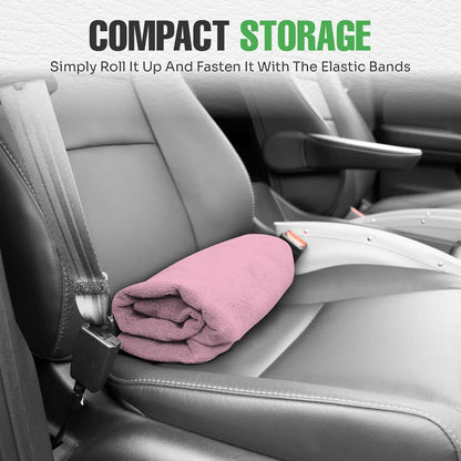Car Seat Towel Cover for Post Gym Workout, Running, Swimming, and Hiking, 2 Pack Universal Fit Anti-Slip Waterproof Sweating Bucket Seat Protector for Cars, SUVs and Trucks, Black